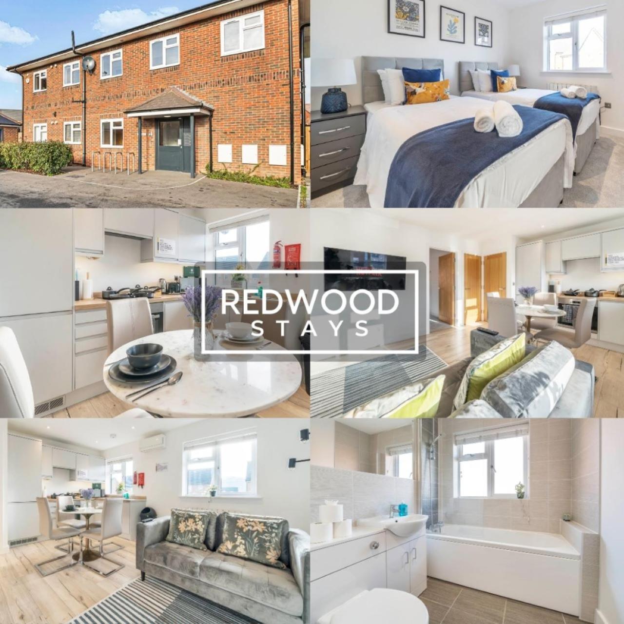 Redwood Stays: Modern Serviced With Free Parking & Streaming Apartment *