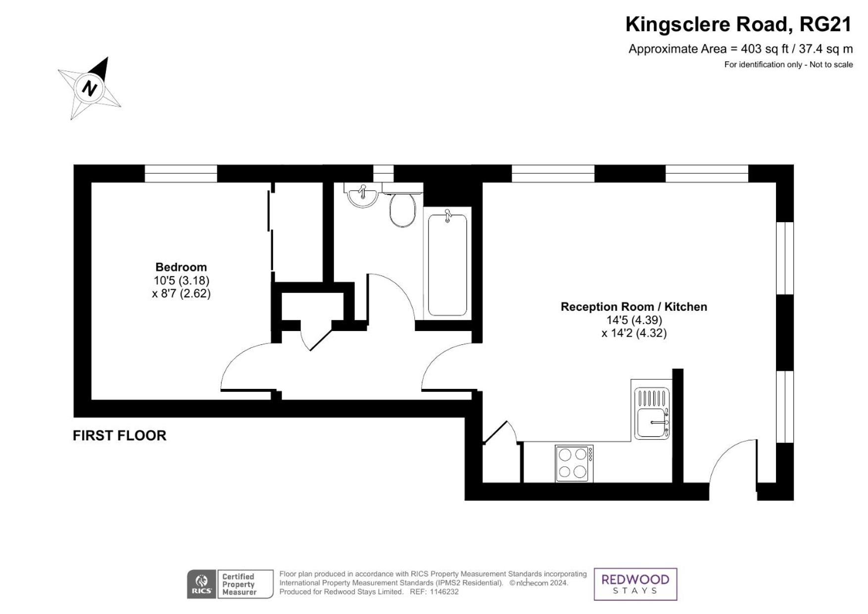 Redwood Stays: Modern Serviced With Free Parking & Streaming Apartment Basingstoke